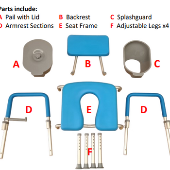 Bariatric Over Toilet Frame / 3 in 1 Commode